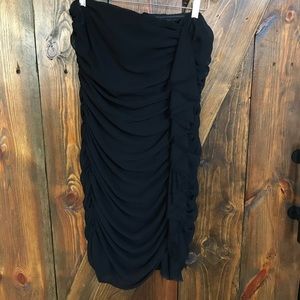 Black ruffle express dress
